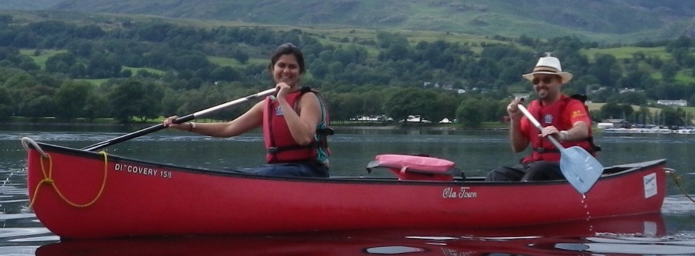 Canoeing on Coniston Water